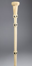 Whaler Made Lady's Capstan Grip Walking Stick, mid 19th Century