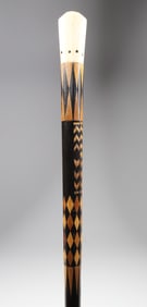 Whaler Made Octagonal Knob Walking Stick, mid 19th Century