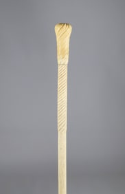 Whaleman Made Twist Carved Walking Stick, 19th Century