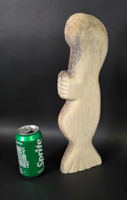 Inuit Carved Antique Whalebone Figural Seal Sculpture, 19th century