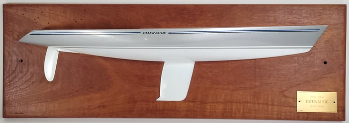 Vintage Racing Yacht Emeraude Half Hull Builders Model
