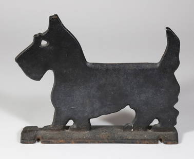 Cast Iron Scottie Dog Boot Scrape: Cast Iron Scottie Dog Boot Scrape Height 7.5 in.
