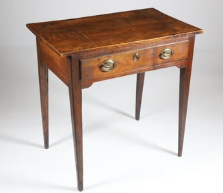 Hepplewhite Mahogany One Drawer Side Table, 19th Century