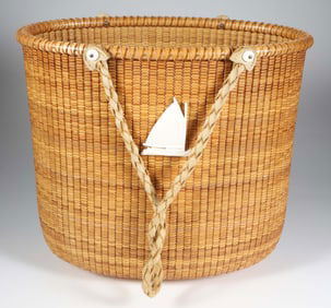 Jean M. Valerio Woven Nantucket Bucket Purse, circa 2006