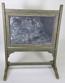 Antique Green Painted Double Sided Mechanical Chalk Board