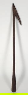 19th C. Wrought Iron Single Flue Whaling Harpoon Gaff: 19th C. Wrought Iron Single Flue Whaling Harpoon Gaff, Length 22.5 in.