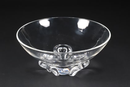 Signed Steuben Clear Glass Floret Bowl