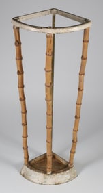 Antique Bamboo Corner Umbrella Stand