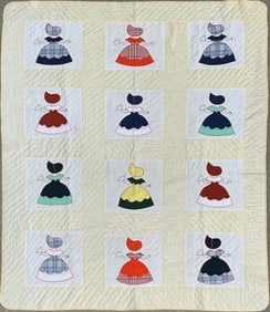 Vintage "Sun Bonnet Sue" Applique Quilt
