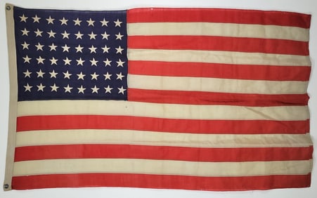 Vintage World War Two Era 48 Star United States American Flag