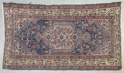 Semi-Antique Hand Knotted Oriental Scatter Rug