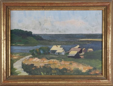 Lorna Underwood Oil on Canvas "Harding Beach Oyster Shacks, Chatham, Mass"