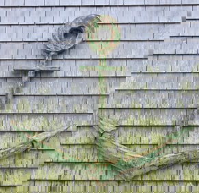 Green Painted Sheet Metal Oversized Anchor