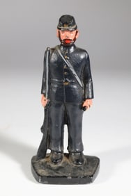 Cast Iron Painted Union Soldier Doorstop