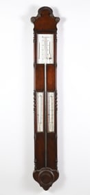 Early 19th Century Carved Mahogany Stick Barometer