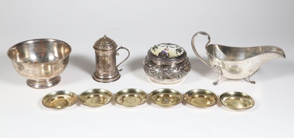 Ten Pieces of Assorted Sterling Silver Tableware