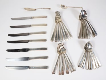 Towle Craftsman Pattern Sterling Silver Flatware Partial Service for Six, circa 1932