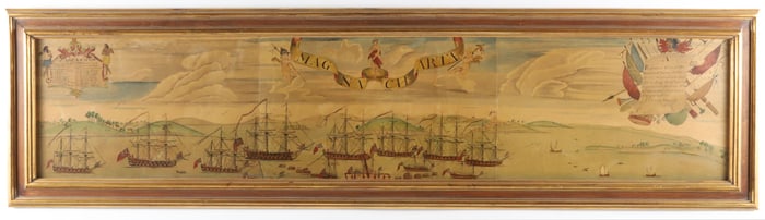 A Perspective View of the Blockade of Boston Harbor
