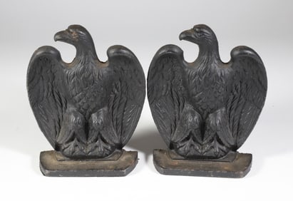 Cast Iron American Eagle Bookends