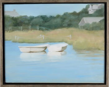 D.B. Gennore Oil On Canvas "Twin Dories"