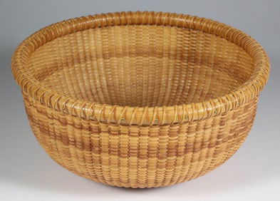Jean M. Valerio Woven Open Round Nantucket Basket, circa 2000