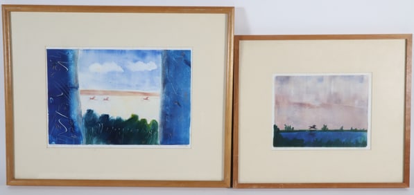 Two Elaine Gifford Oils and Monoprints