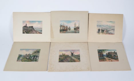 After Lillian Gertrude Smith "Six Nantucket Views" Colored Photo Reproductive Prints