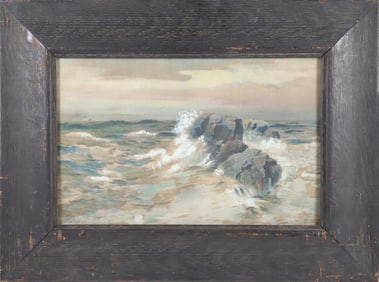 Charles George Copeland Watercolor on Paper "New England Seascape"