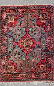 Hand Knotted Wool Oriental Scatter Rug