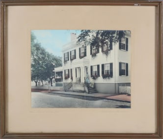 Signed Marshall Gardiner Color Photograph "Main Street, Nantucket"