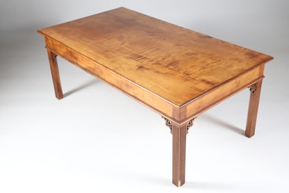 D. R. Dimes Tiger Maple Rectangular Coffee Table