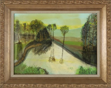 John Egle Acrylic on Board "Morning Shadows", circa 1981