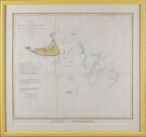 Davis's South Shoal and Other Dangers, U.S. Navy, Nantucket Nautical Chart Map