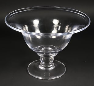 Simon Pearce Hand Blown Pedestal Centerpiece Bowl