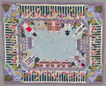 Claire Murray Hooked Rug "Historic Nantucket"