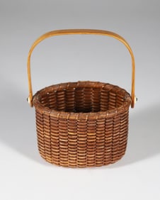 Nantucket Small Oval Open Swing Handle Basket
