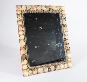 Contemporary Shell Framed Mirror