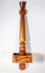 Carved Cherrywood Nantucket Greeting or Business Card Rack