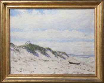 James Francis Barker Oil on Canvas "Nantucket Dunes", circa 1943