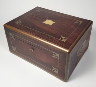 19th C. Anglo Indian Exotic Wood Campaign Box