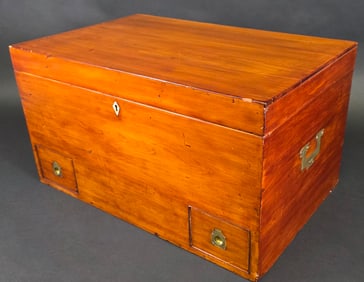 Antique Campaign Camphorwood Storage Box, 19th century