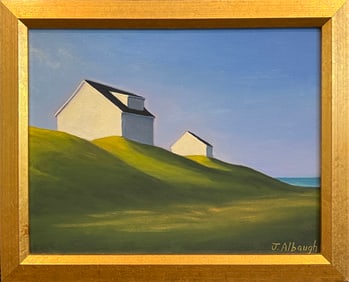 Joan Albaugh Oil on Board "Cliff Houses"