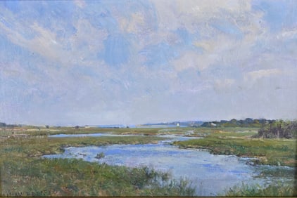 William P. Duffy Oil on Board "View Toward Pocomo", Painting