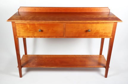 Signed Stephen Swift Cherry Two-Tier Sideboard, circa 2005