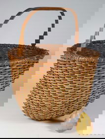 Nantucket Swing Handle Harvest Basket, 19th Century