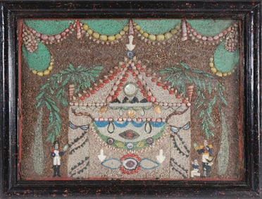 Fine Napoleonic Seed Shell Diorama, circa 1800-1810