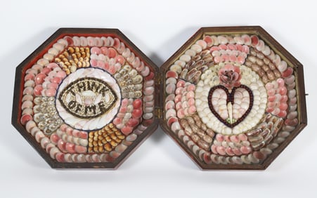 Fine Sailor's Double Valentine "Think of Me", 19th Century