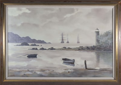 G.S. Hill Oil on Canvas "Subdued Reflections" Maui February 1979