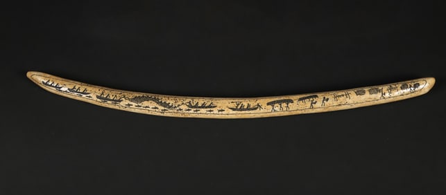 Inuit Scrimshaw Rib, early 19th Century