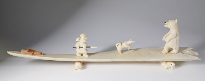 H.B. Slwooko Eskimo Carved Figural Sculpture